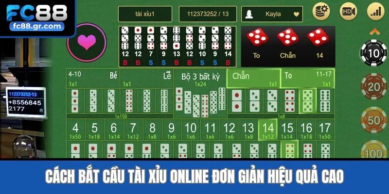 Cách bắt cầu tài xỉu online đơn giản hiệu quả cao