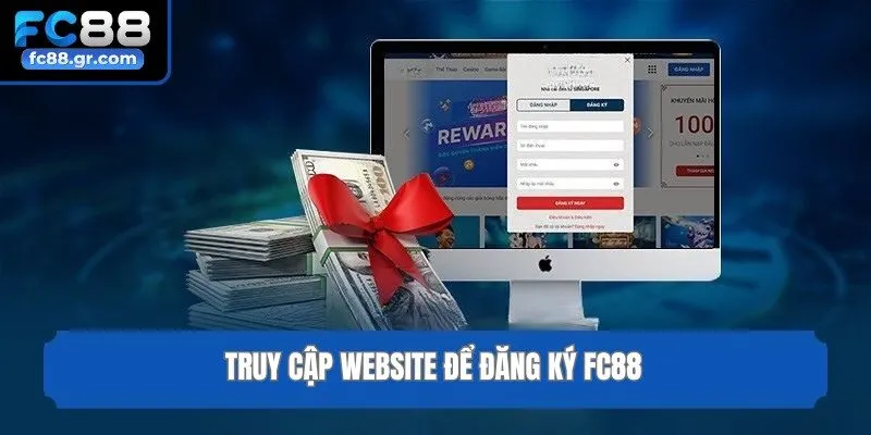 Truy cập website để đăng ký Fc88
