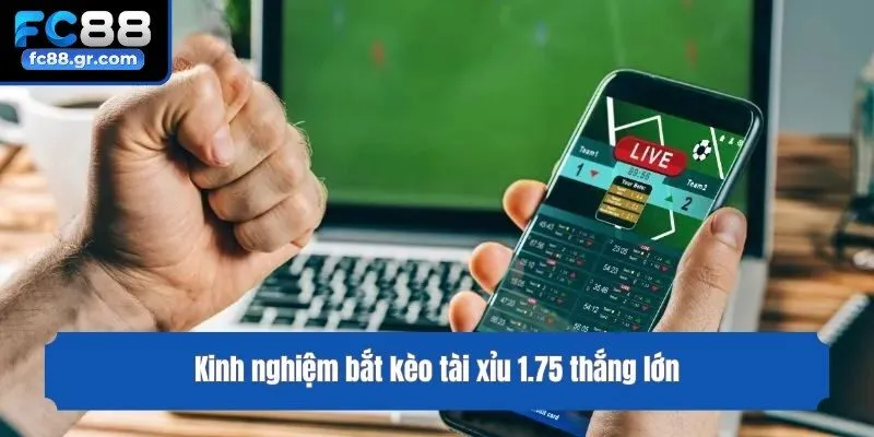 Kinh nghiệm bắt kèo tài xỉu 1.75 thắng lớn
